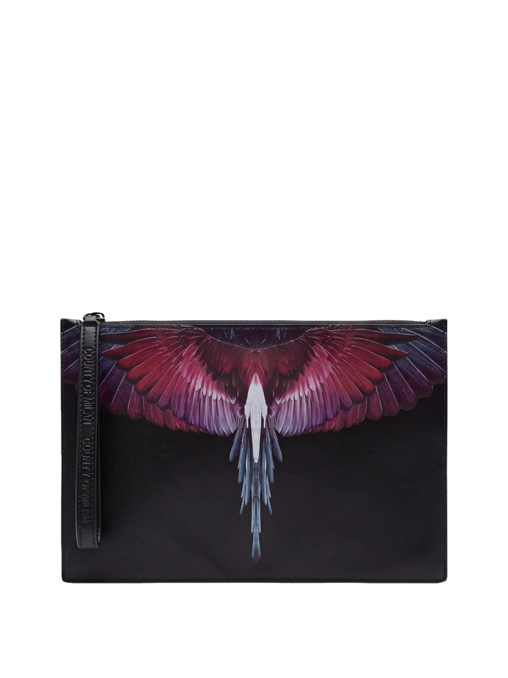 COUNTY OF MILAN Pochette Smooth Marcelo Burlon Nero Rosso