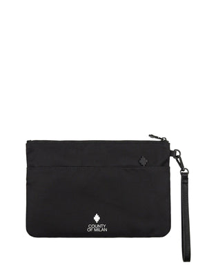COUNTY OF MILAN Pochette Marcelo Burlon Nylon Nero