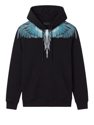 Marcelo Burlon Felpa Blue Wings County Of Milan - Nero