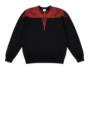 Marcelo Burlon Felpa Girocollo Red Wings County Of Milan - Nero