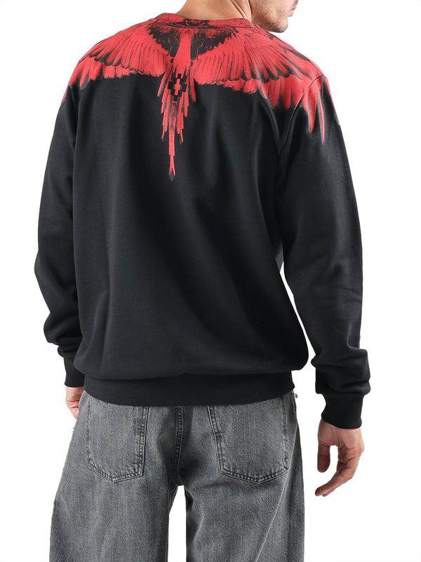 Marcelo Burlon Felpa Girocollo Red Wings County Of Milan - Nero