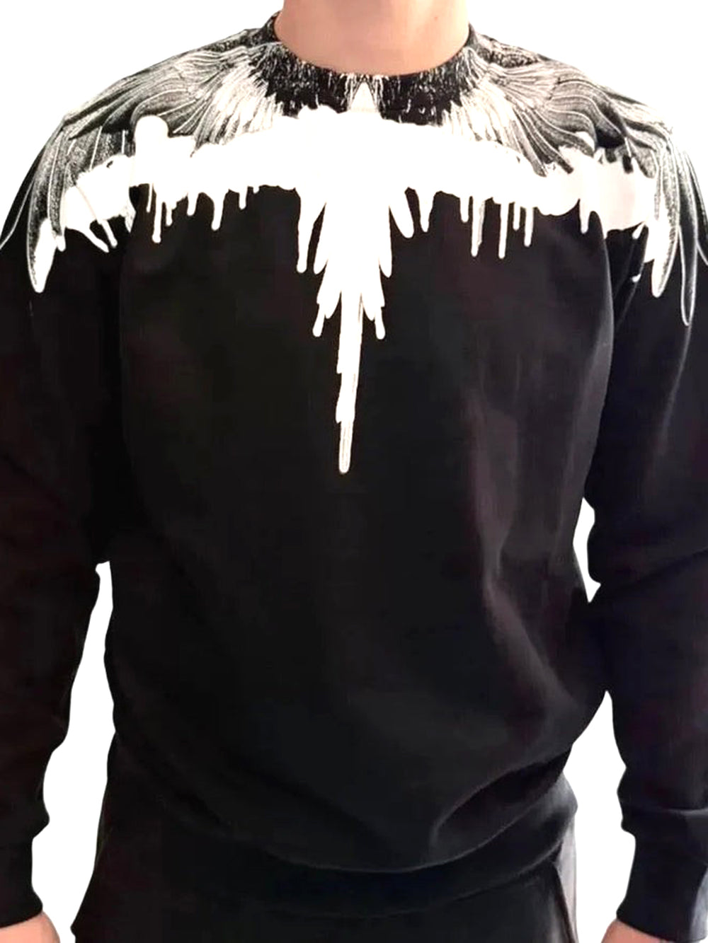 Marcelo Burlon Felpa Girocollo Wings Style - Nero