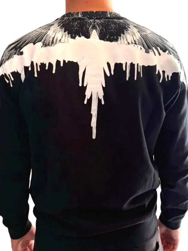 Marcelo Burlon Felpa Girocollo Wings Style - Nero