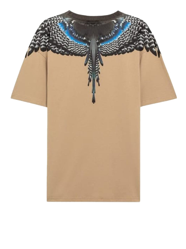 Marcelo Burlon T-Shirt Wings Real County Of Milan - Cocco
