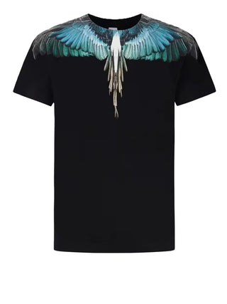 Marcelo Burlon T-Shirt Blue Wings County Of Milan - Nero