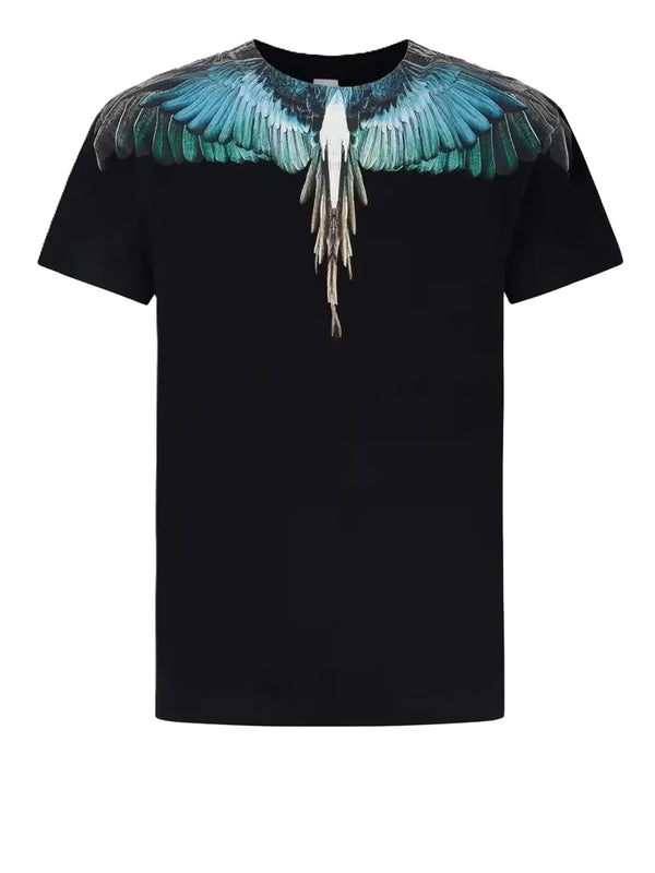 Marcelo Burlon T-Shirt Blue Wings County Of Milan - Nero
