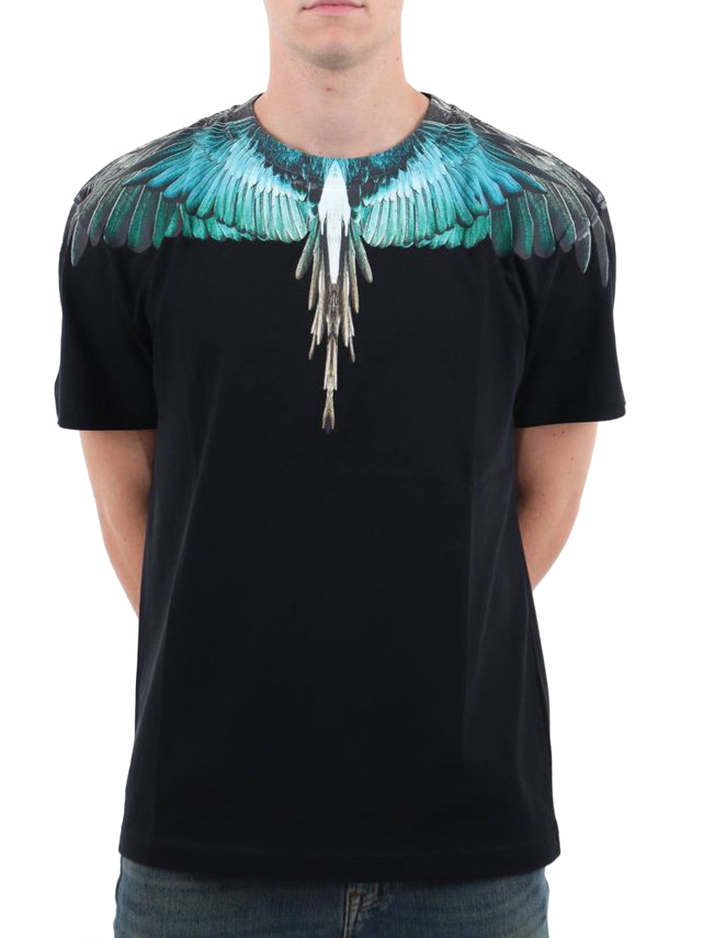 Marcelo Burlon T-Shirt Blue Wings County Of Milan - Nero