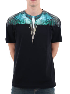 Marcelo Burlon T-Shirt Blue Wings County Of Milan - Nero