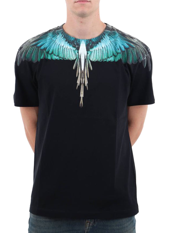 Marcelo Burlon T-Shirt Blue Wings County Of Milan - Nero