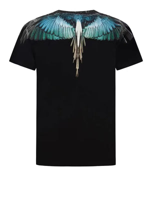 Marcelo Burlon T-Shirt Blue Wings County Of Milan - Nero