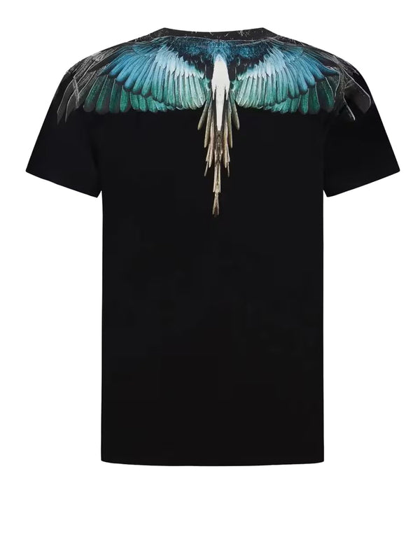 Marcelo Burlon T-Shirt Blue Wings County Of Milan - Nero