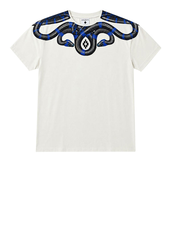 Marcelo Burlon T-Shirt Real Snake County Of Milan - Cocco