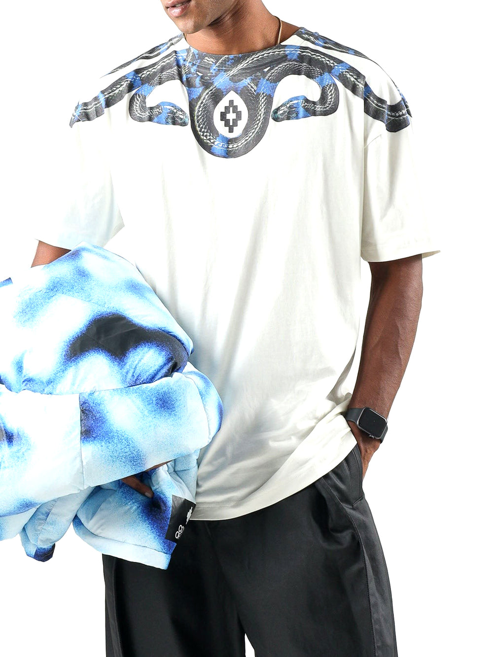 Marcelo Burlon T-Shirt Real Snake County Of Milan - Cocco