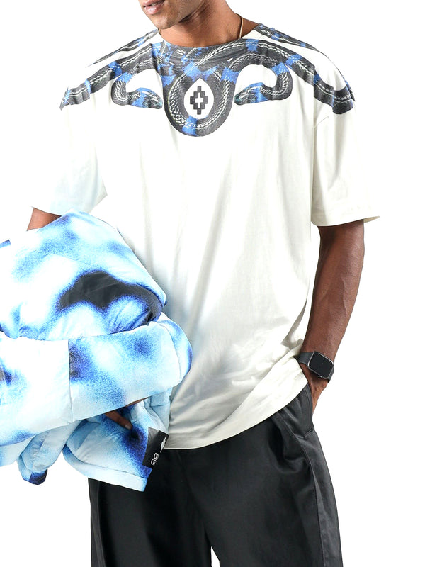 Marcelo Burlon T-Shirt Real Snake County Of Milan - Cocco