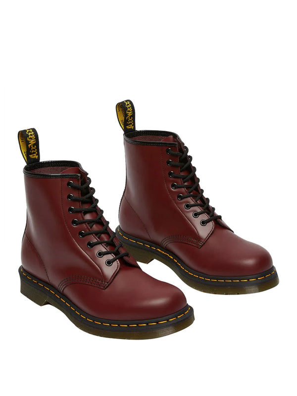 DR MARTENS 1460 Smooth Anfibio Donna - Rosso