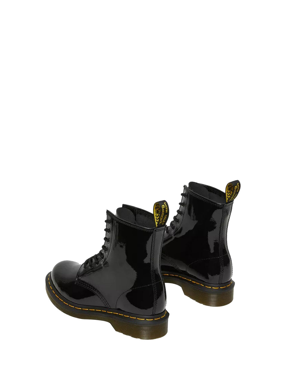 DR MARTENS 1460 W Patent Lamper Anfibio Donna - Nero