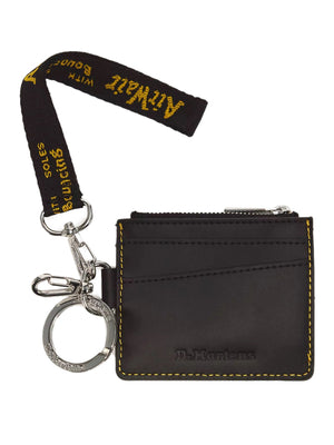 Dr Martens Porta Tessere In Pelle Kiev Con Portachiavi Dr Martens - Nero