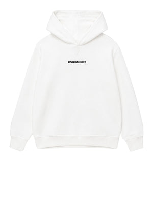 Dsquared Felpa Junior D2S999U Slouch Fit Dsquared2 - Bianco