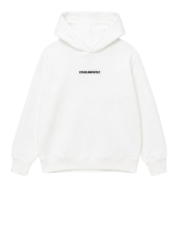 Dsquared Felpa Junior D2S999U Slouch Fit Dsquared2 - Bianco