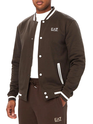 EA7 Felpa Core Identity in cotone con collo baseball EA7 - Mulch