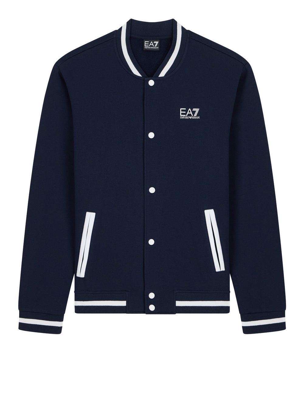 EA7 Felpa Ea7 Core Identity in cotone con collo baseball - Navy