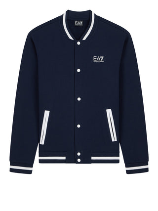 EA7 Felpa Ea7 Core Identity in cotone con collo baseball - Navy