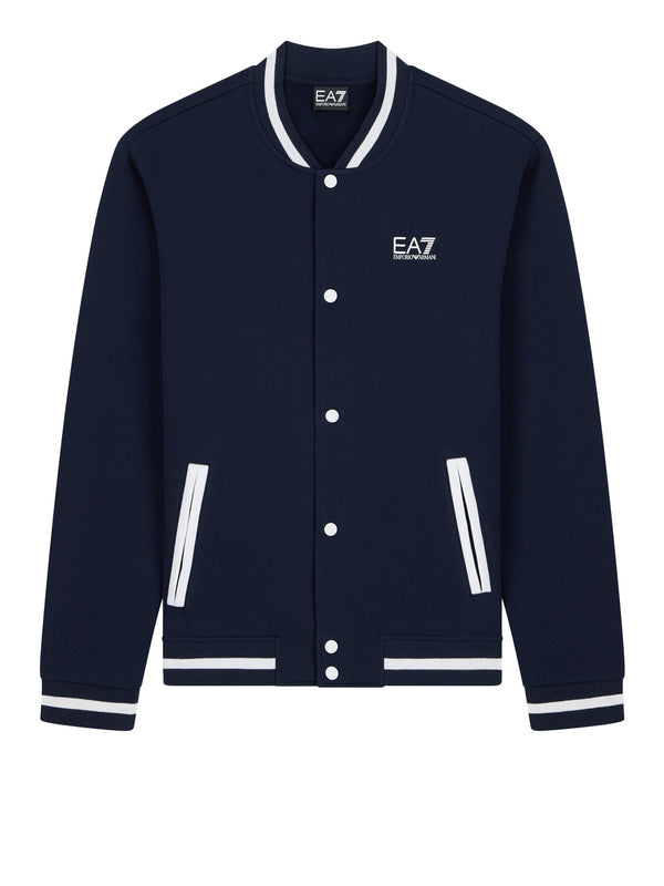 EA7 Felpa Ea7 Core Identity in cotone con collo baseball - Navy