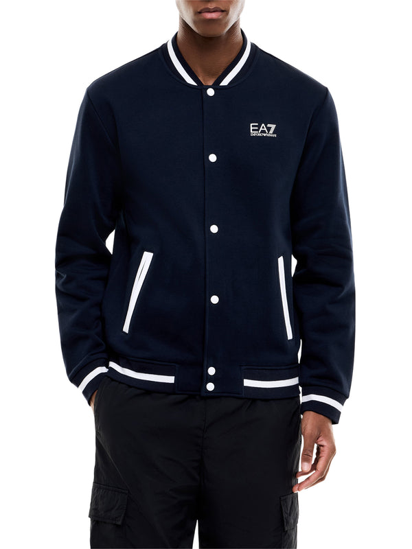 EA7 Felpa Ea7 Core Identity in cotone con collo baseball - Navy