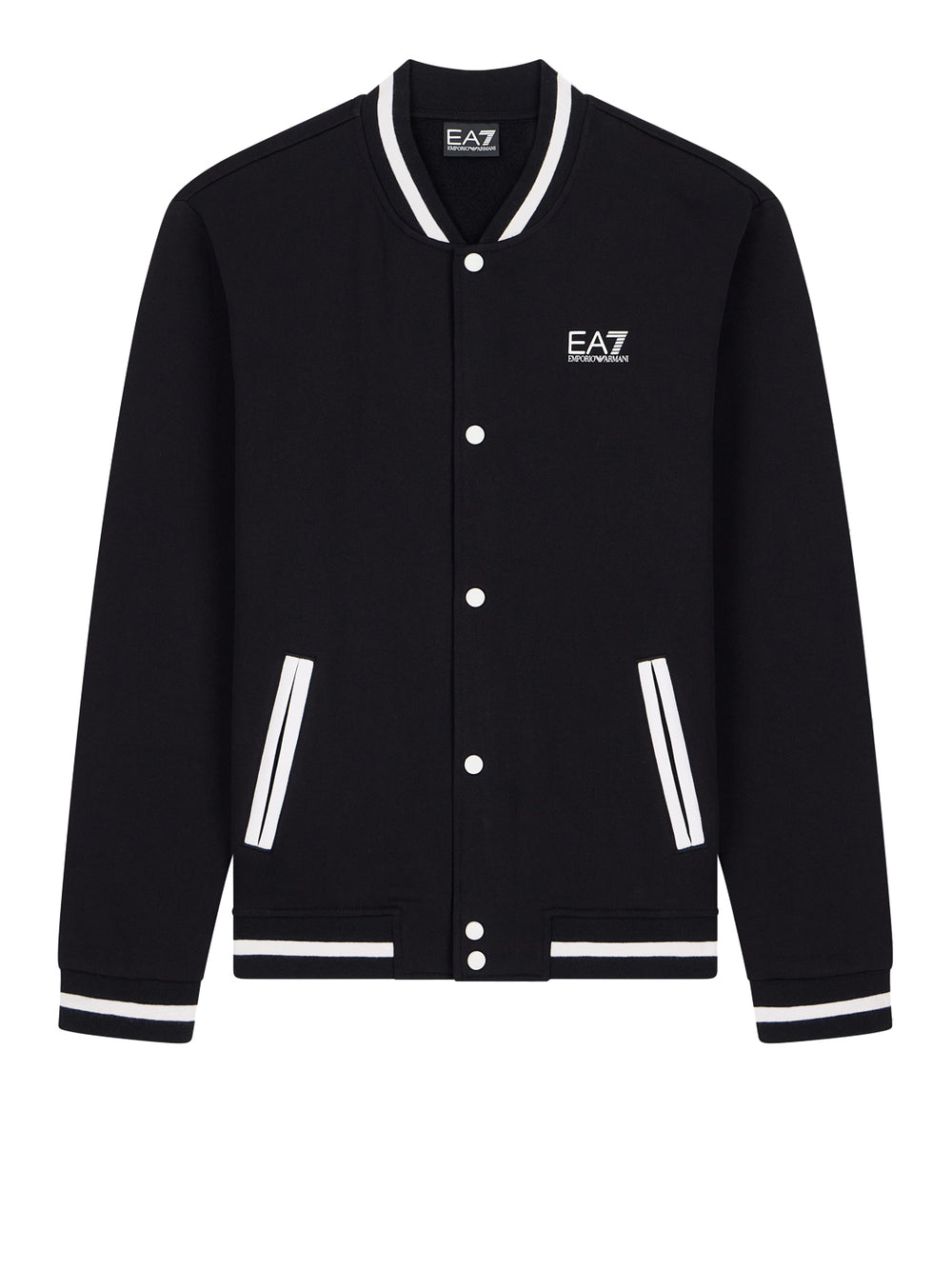 EA7 Felpa Ea7 Core Identity in cotone con collo baseball - Nero