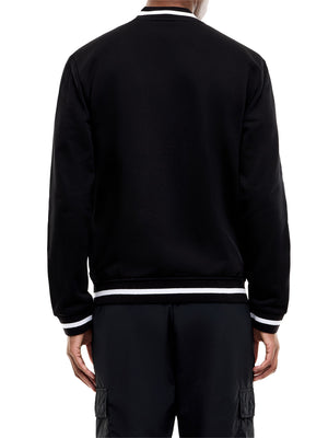 EA7 Felpa Ea7 Core Identity in cotone con collo baseball - Nero