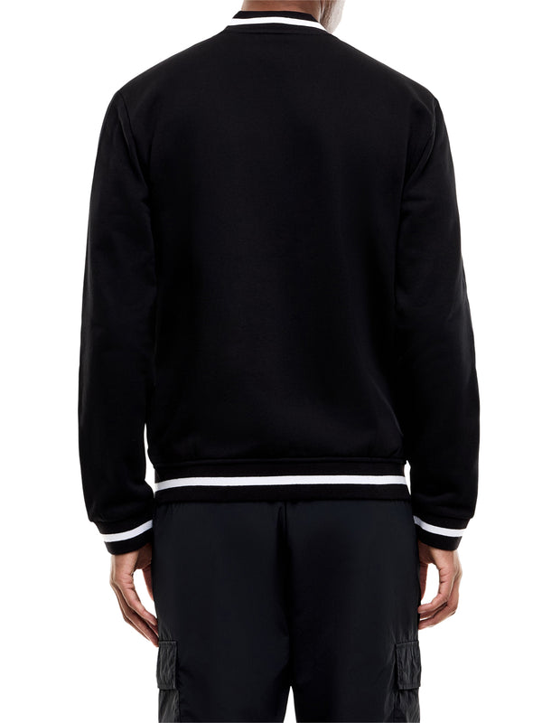 EA7 Felpa Ea7 Core Identity in cotone con collo baseball - Nero