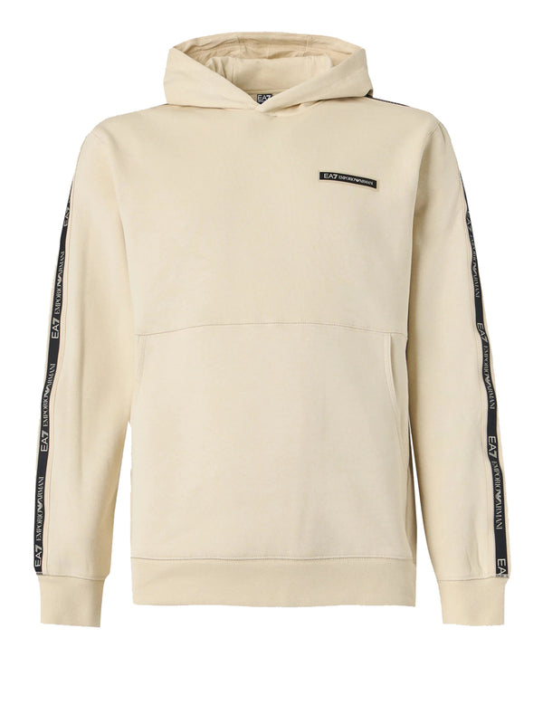 EA7 Felpa Ea7 Logo Frontale Beige