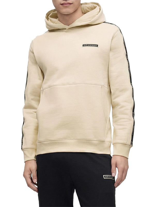 EA7 Felpa Ea7 Logo Frontale Beige