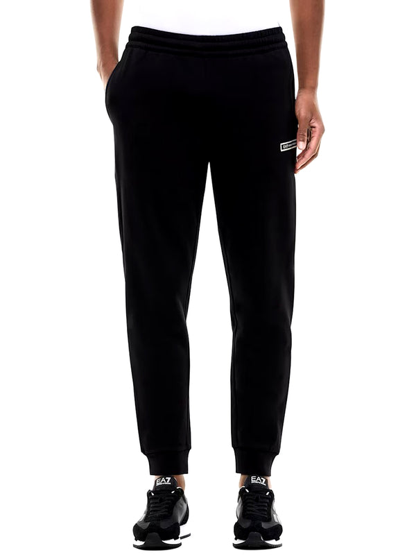 EA7 Pantaloni Logo Series slim con bande laterali EA7 - Nero