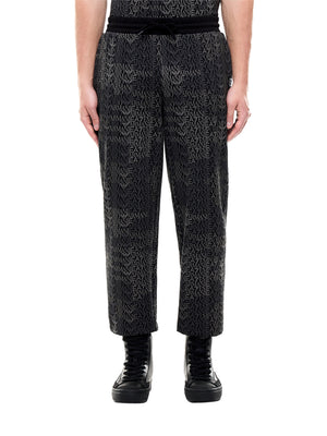 EA7 Pantaloni Tuta jogger logo series misto cotone monogramma - Nero