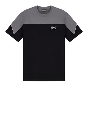 EA7 Ea7 T-shirt vestibilità regolare jersey di cotone - Nero