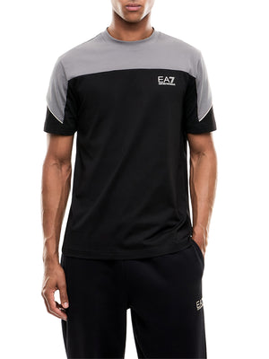 EA7 Ea7 T-shirt vestibilità regolare jersey di cotone - Nero