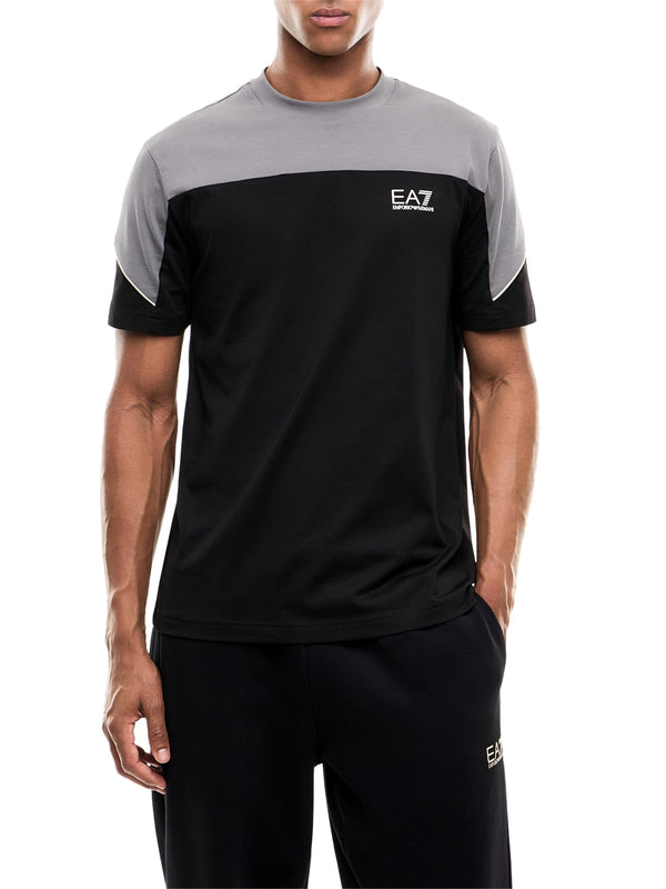 EA7 Ea7 T-shirt vestibilità regolare jersey di cotone - Nero