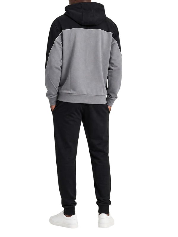 EA7 Tuta Ea7 regular fit in cotone con cappuccio e zip - Grigio