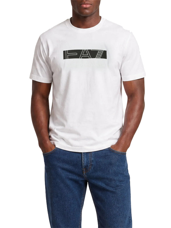 EA7 Ea7 T-shirt Visibility in jersey di cotone - Bianco