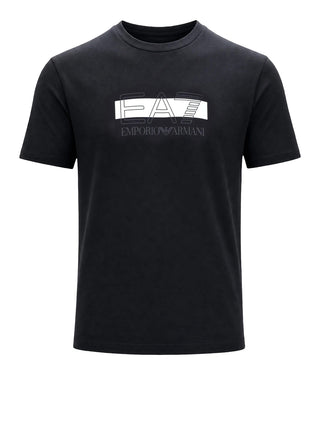 EA7 Ea7 T-shirt Visibility in jersey di cotone - Nero