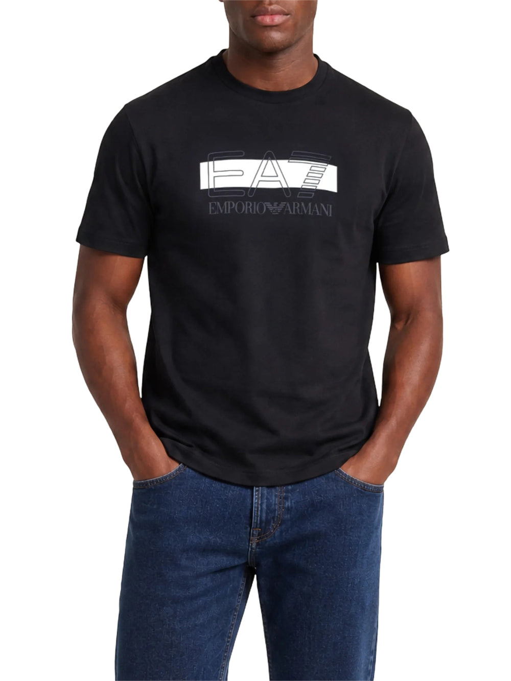 Ea7 Ea7 T-shirt Visibility in jersey di cotone - Nero