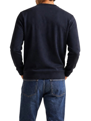 EA7 Felpa Visibility in cotone con dettagli in maglia - Nero