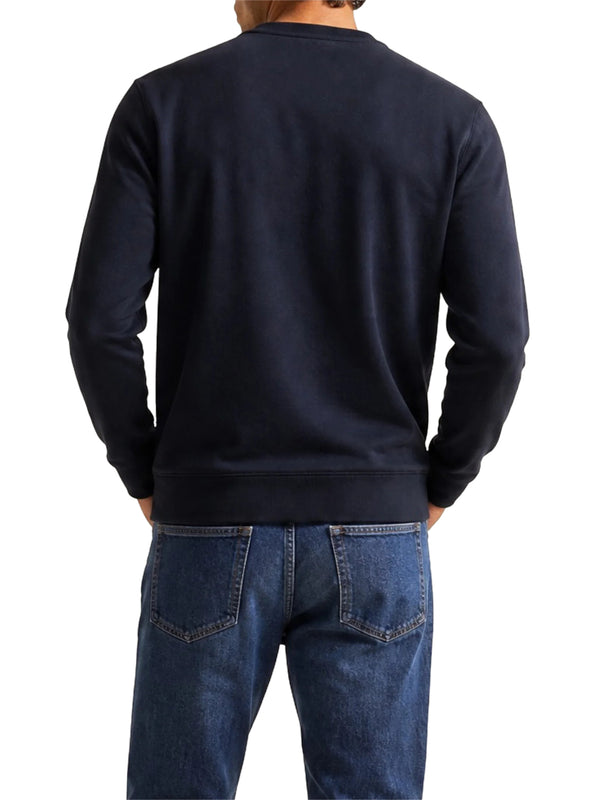 EA7 Felpa Visibility in cotone con dettagli in maglia - Nero