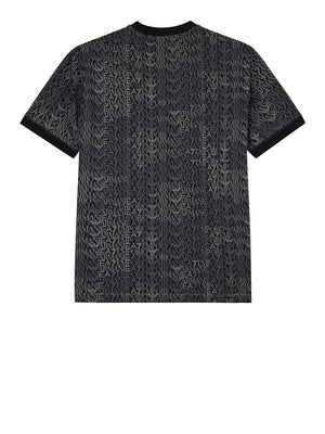 EA7 T-shirt Ea7 Logo Series in jersey di cotone con monogramma - Nero