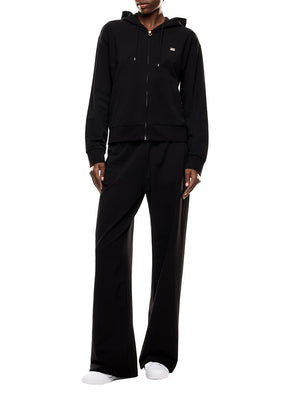 EA7 Tuta Ea7 cotone stretch con cappuccio e pantaloni ampi Core Lady Nero