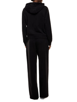 EA7 Tuta Ea7 cotone stretch con cappuccio e pantaloni ampi Core Lady Nero
