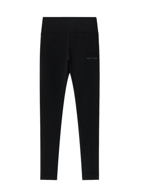 EA7 Leggings Logo Series Strass Tono Su Tono EA7 - Nero