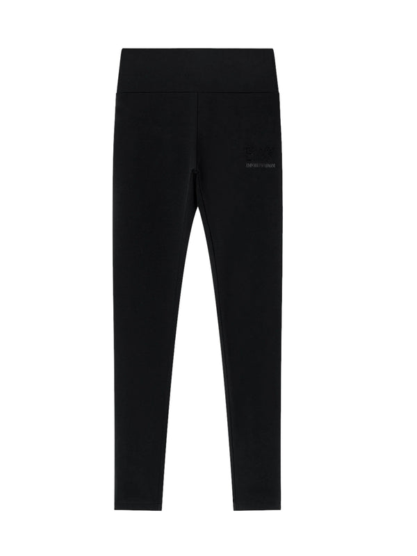 EA7 Leggings Logo Series Strass Tono Su Tono EA7 - Nero