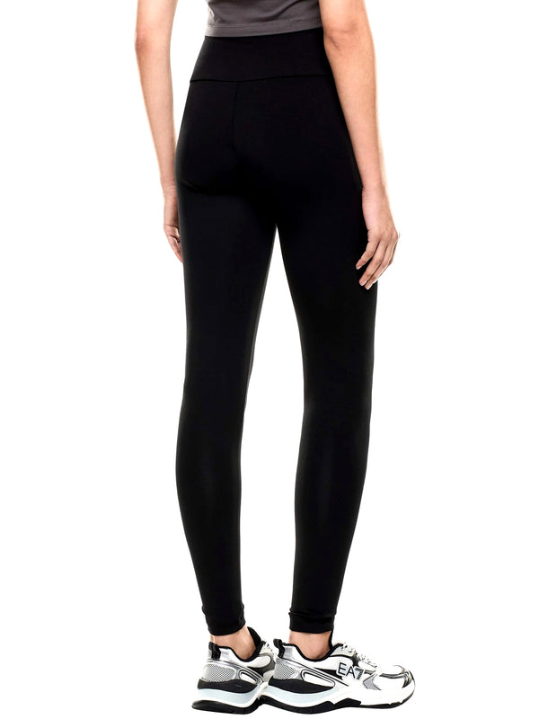 EA7 Leggings Logo Series Strass Tono Su Tono EA7 - Nero